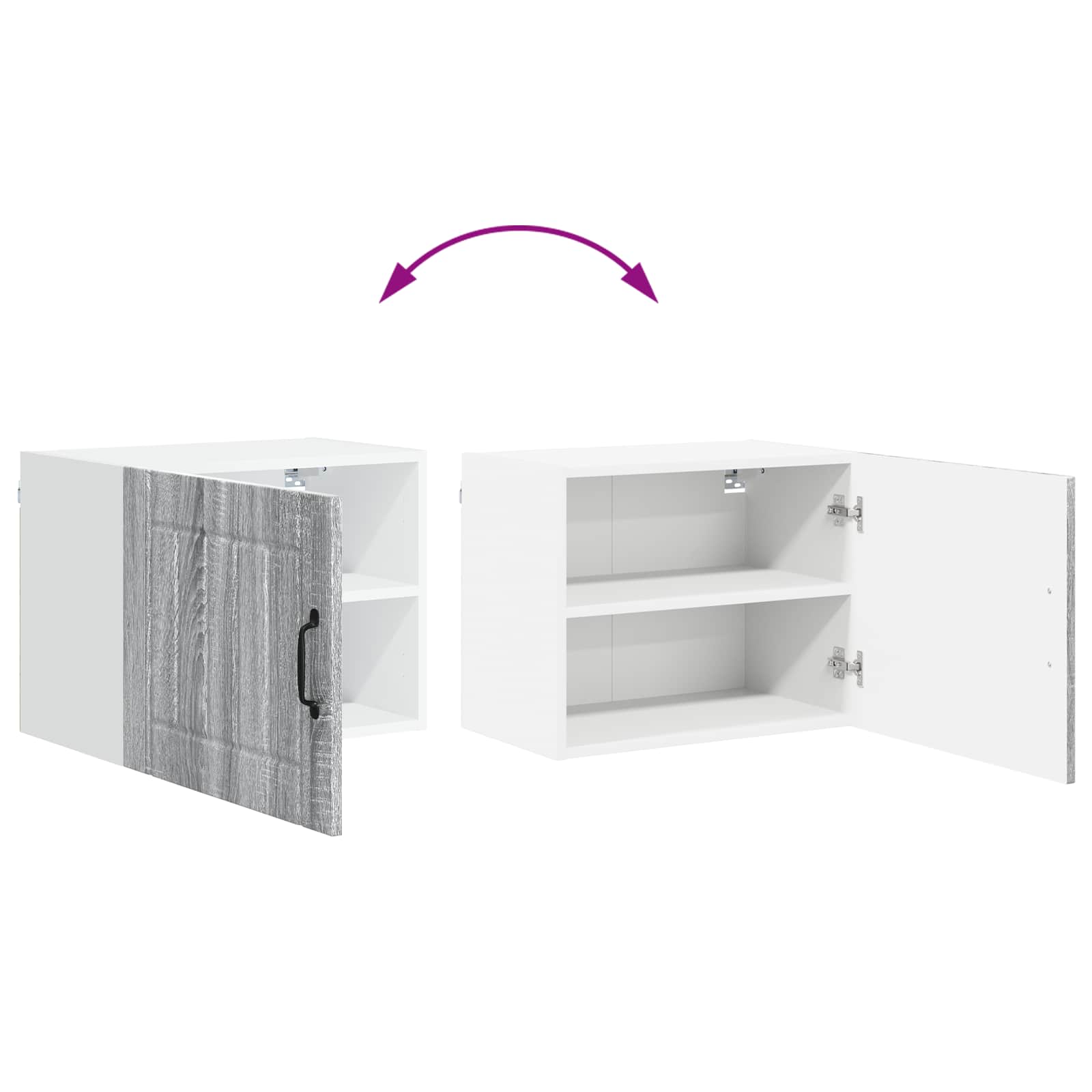 Wandschrank LUCCA Graues Sonoma 50 x 31 x 40 cm Holzwerkstoff