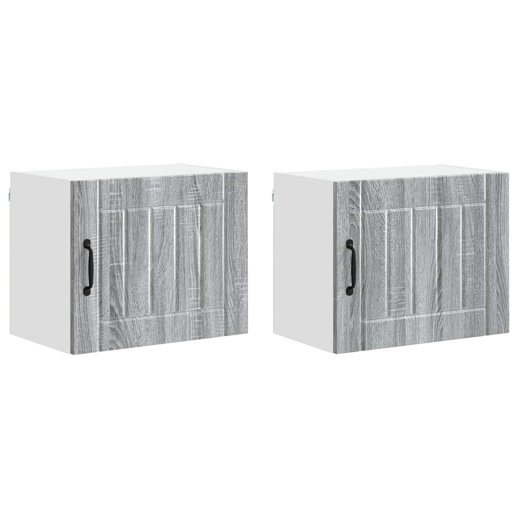 Wandschrank LUCCA 2 pcs Graues Sonoma 50 x 31 x 40 cm
