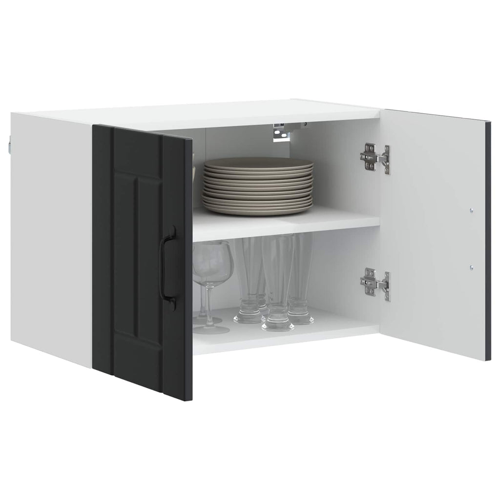 Wandschrank LUCCA 2 pcs Schwarz 60 x 31 x 40 cm Holzwerkstoff