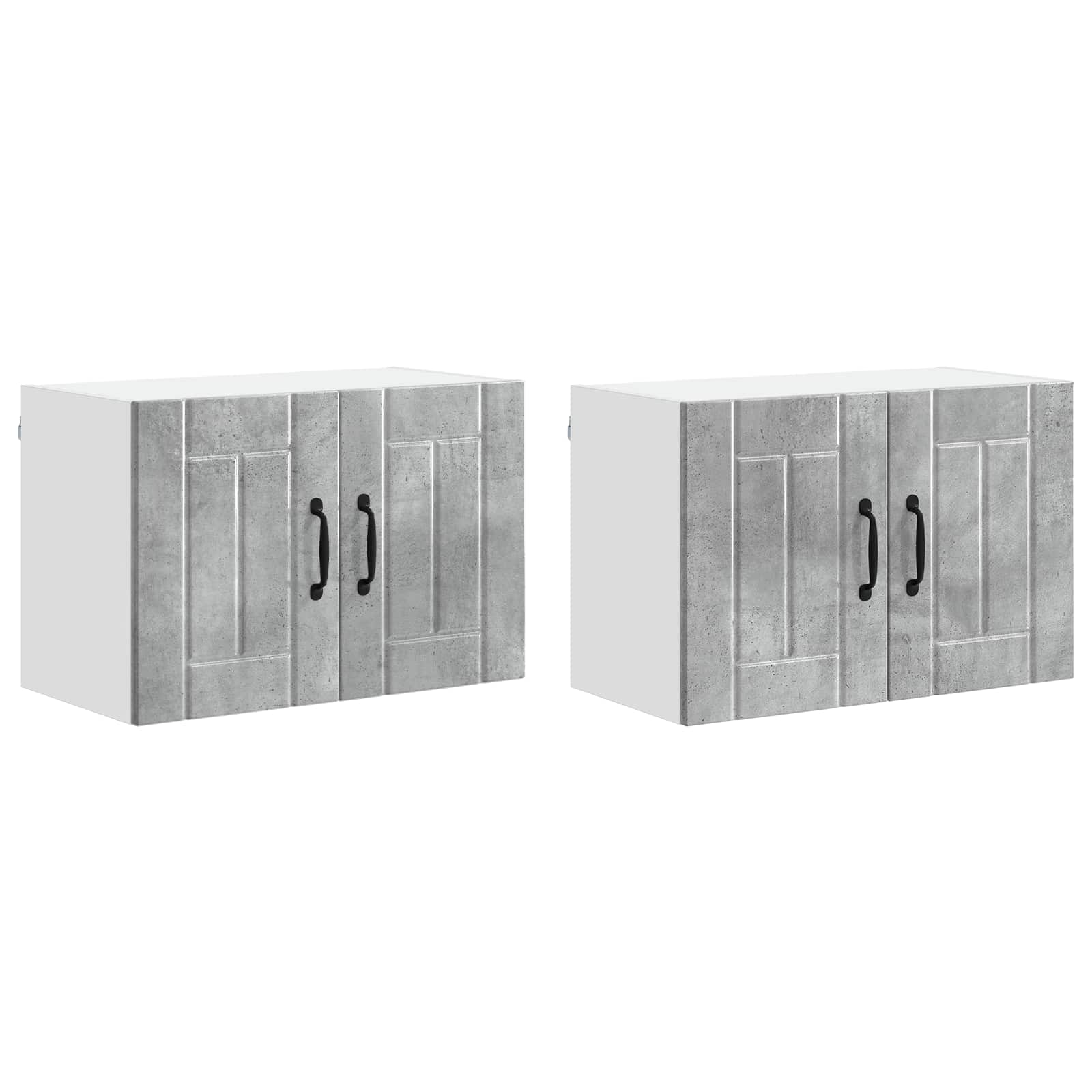 Wandschrank LUCCA 2 pcs Betongrau 60 x 31 x 40 cm Holzwerkstoff