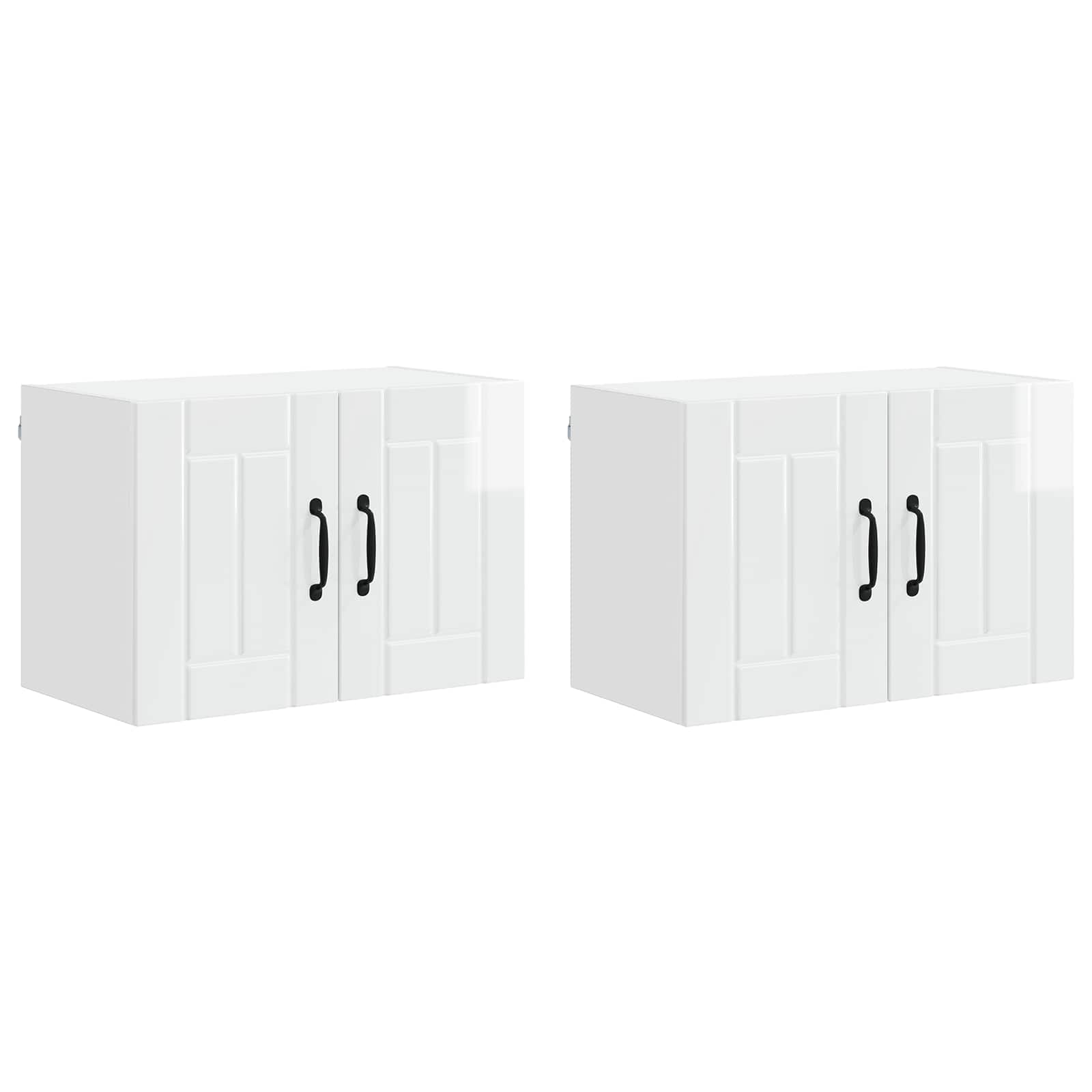 Wandschrank LUCCA 2 pcs Hochglanz Weiß 60 x 31 x 40 cm