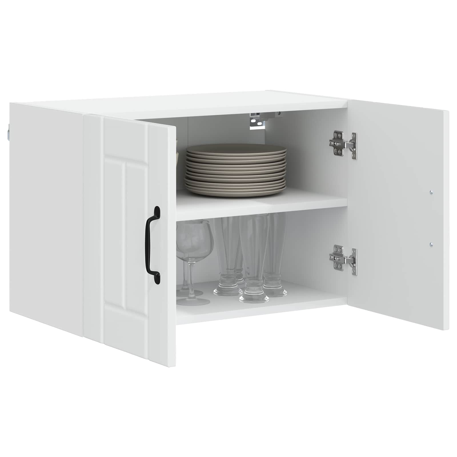 Wandschrank LUCCA 2 pcs Hochglanz Weiß 60 x 31 x 40 cm