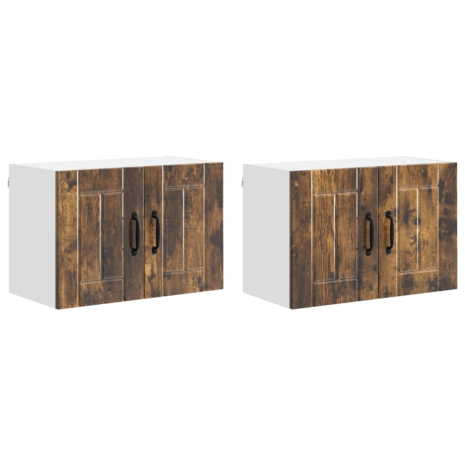 Wandschrank LUCCA 2 pcs Geräucherte Eiche 60 x 31 x 40 cm