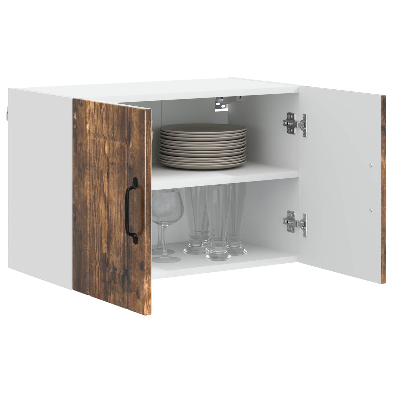 Wandschrank LUCCA 2 pcs Geräucherte Eiche 60 x 31 x 40 cm