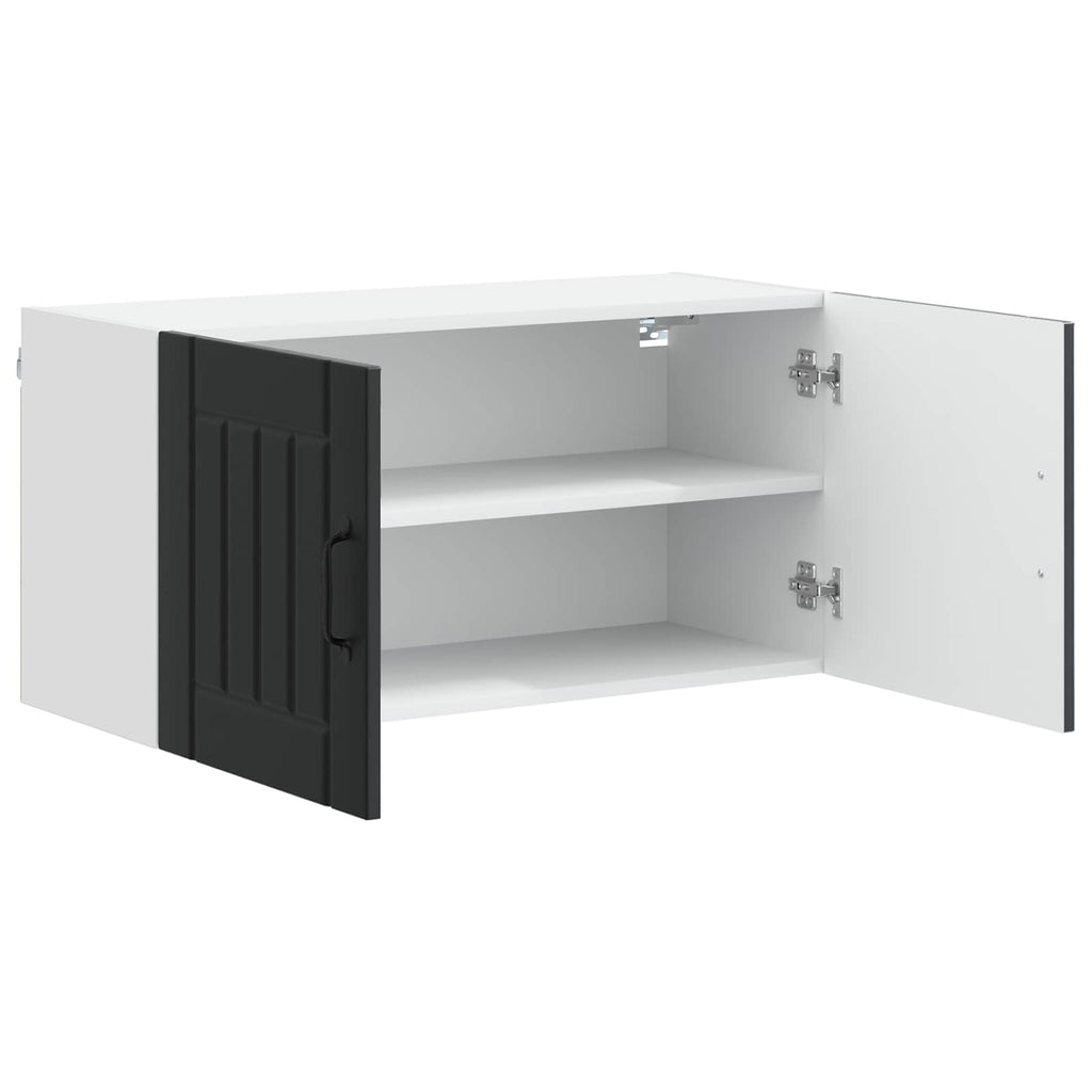 Wandschrank LUCCA Schwarz 80 x 31 x 40 cm Holzwerkstoff