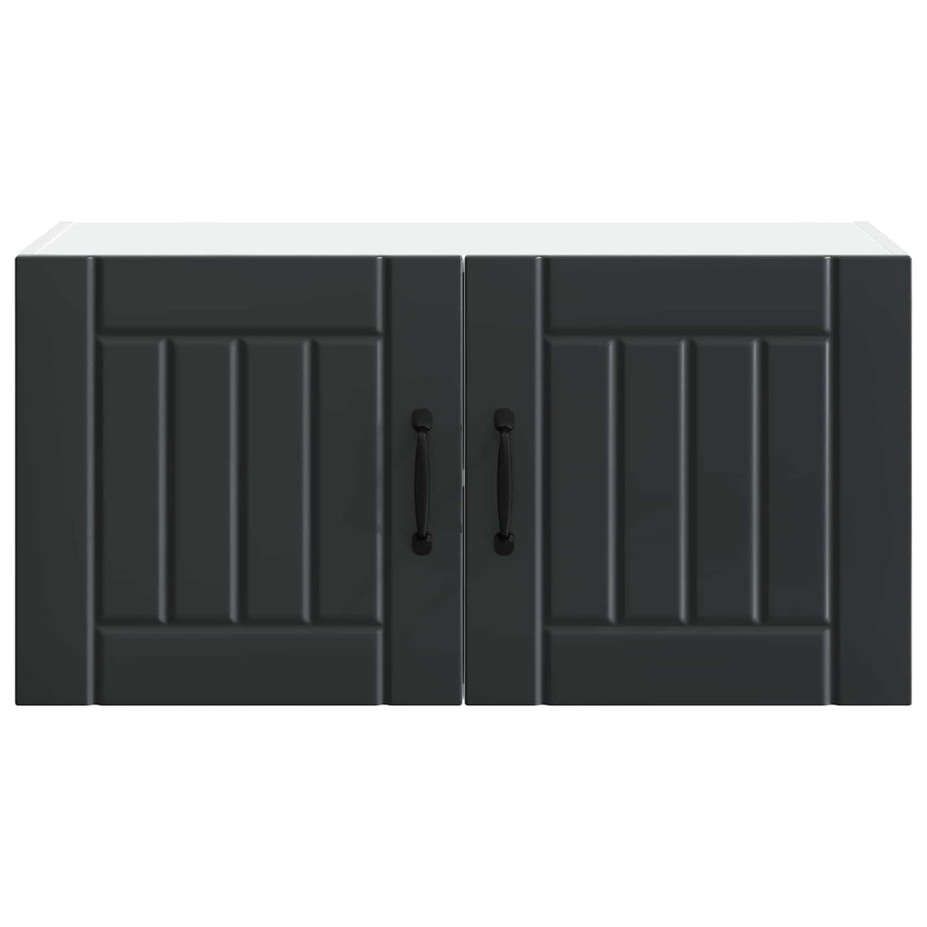 Wandschrank LUCCA Schwarz 80 x 31 x 40 cm Holzwerkstoff