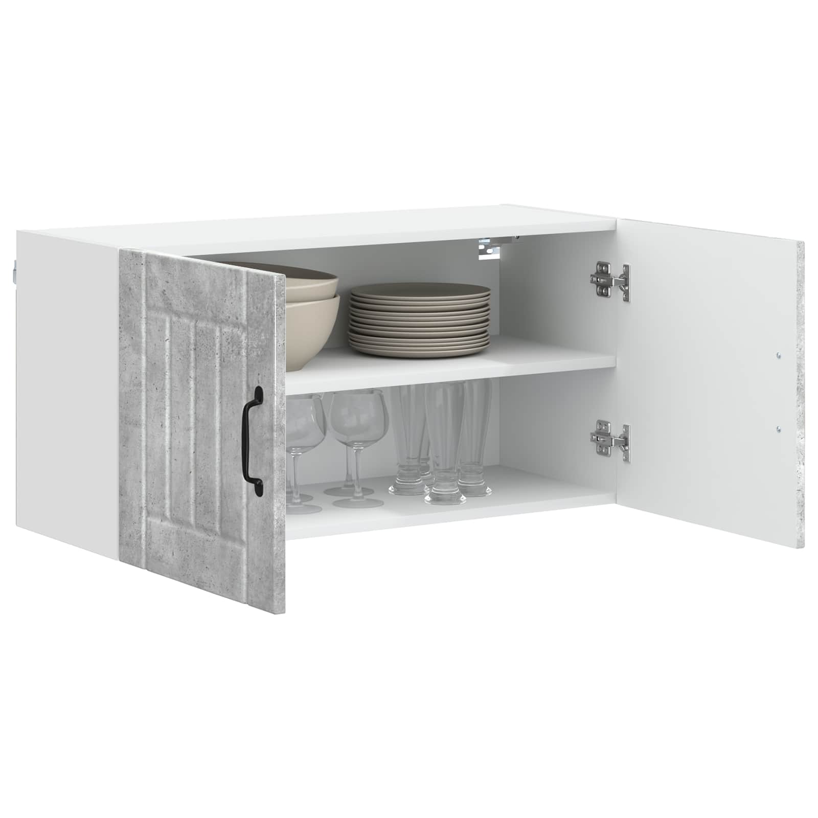 Wandschrank LUCCA Betongrau 80 x 31 x 40 cm Holzwerkstoff