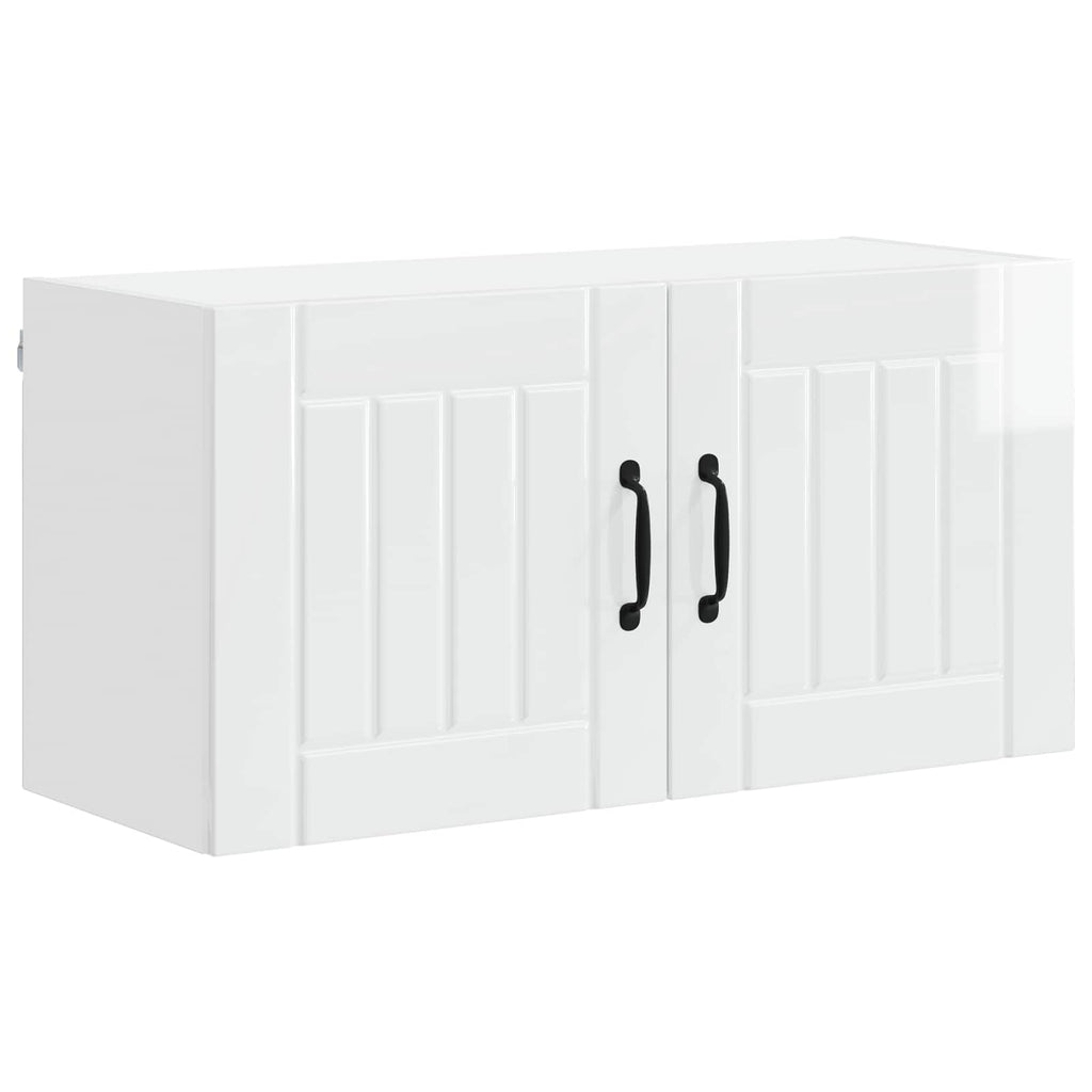 Wandschrank LUCCA Hochglanz Weiß 80 x 31 x 40 cm Holzwerkstoff