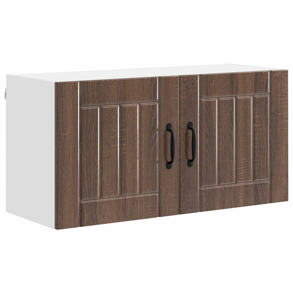Wandschrank LUCCA Brauneiche 80 x 31 x 40 cm Holzwerkstoff