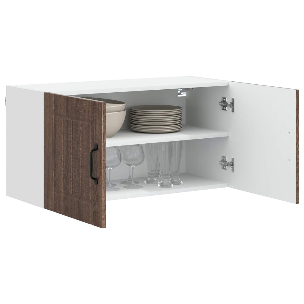 Wandschrank LUCCA Brauneiche 80 x 31 x 40 cm Holzwerkstoff