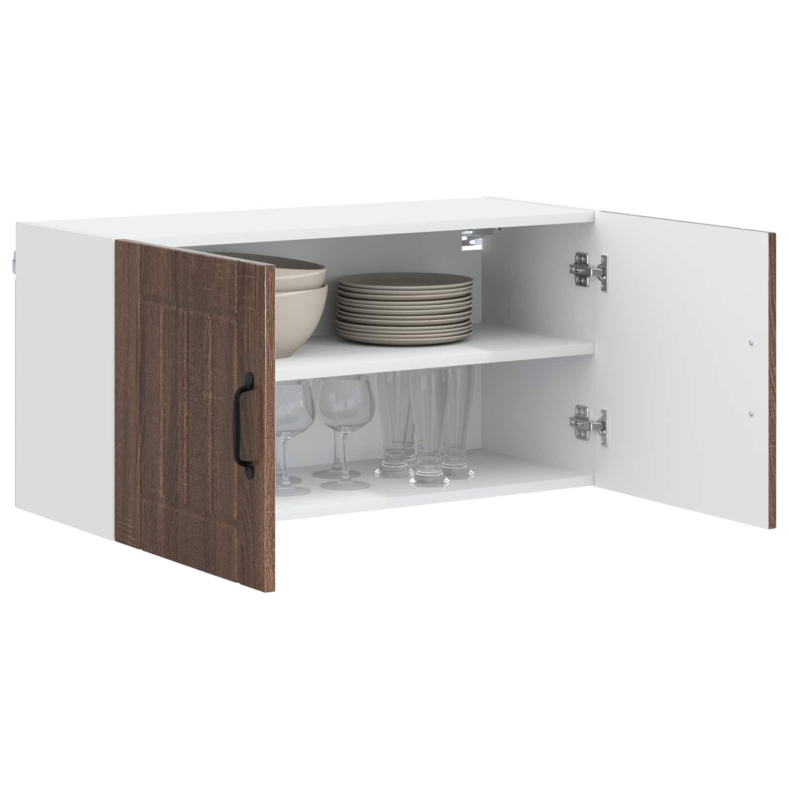 Wandschrank LUCCA Brauneiche 80 x 31 x 40 cm Holzwerkstoff