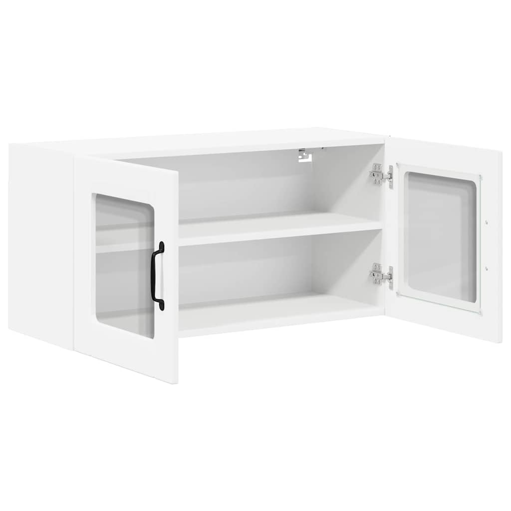Wandglas-Schrank LUCCA Weiß 80 x 31 x 40 cm Holzwerkstoff