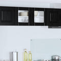 Wandglas-Schrank LUCCA Schwarze Eiche 80 x 31 x 40 cm