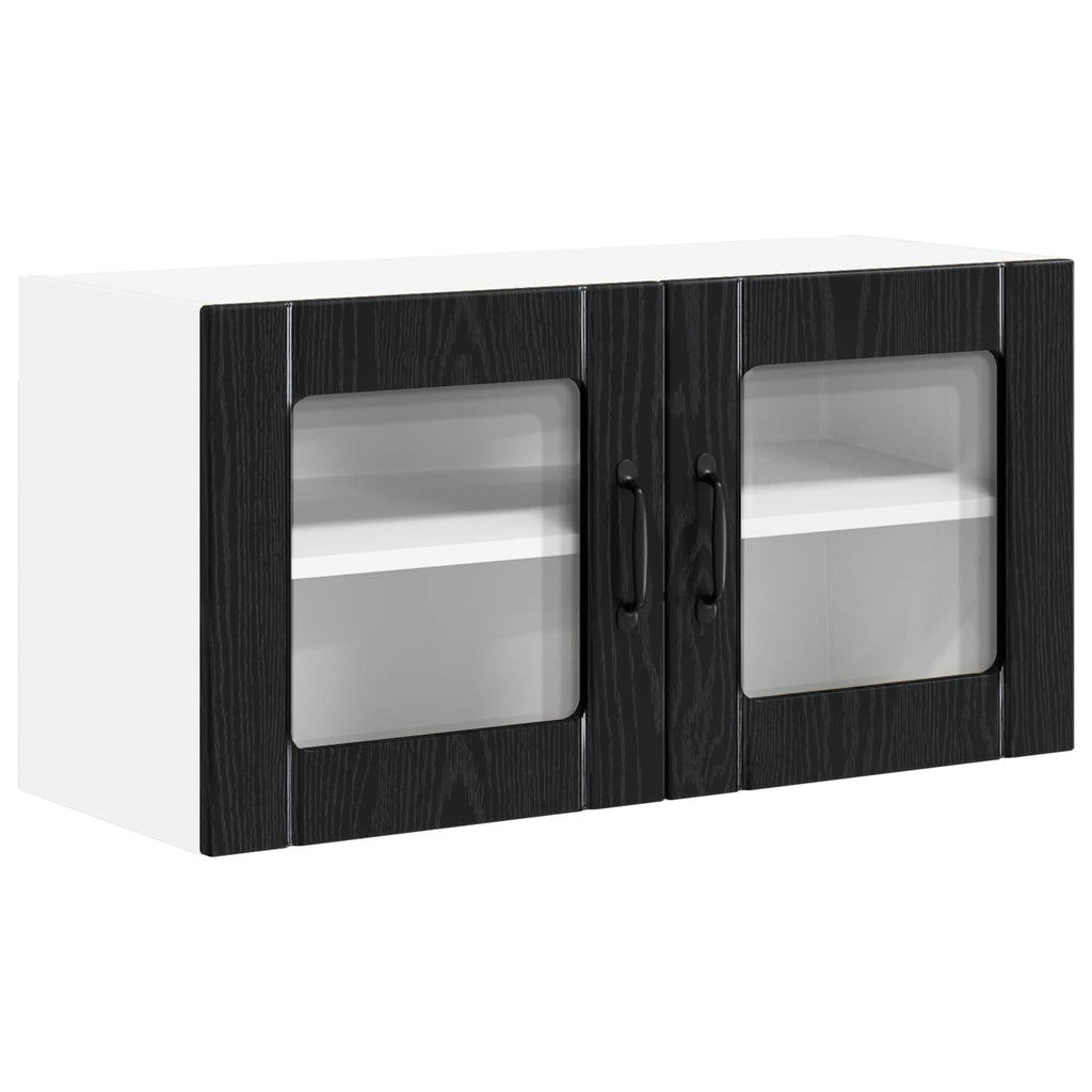 Wandglas-Schrank LUCCA Schwarze Eiche 80 x 31 x 40 cm