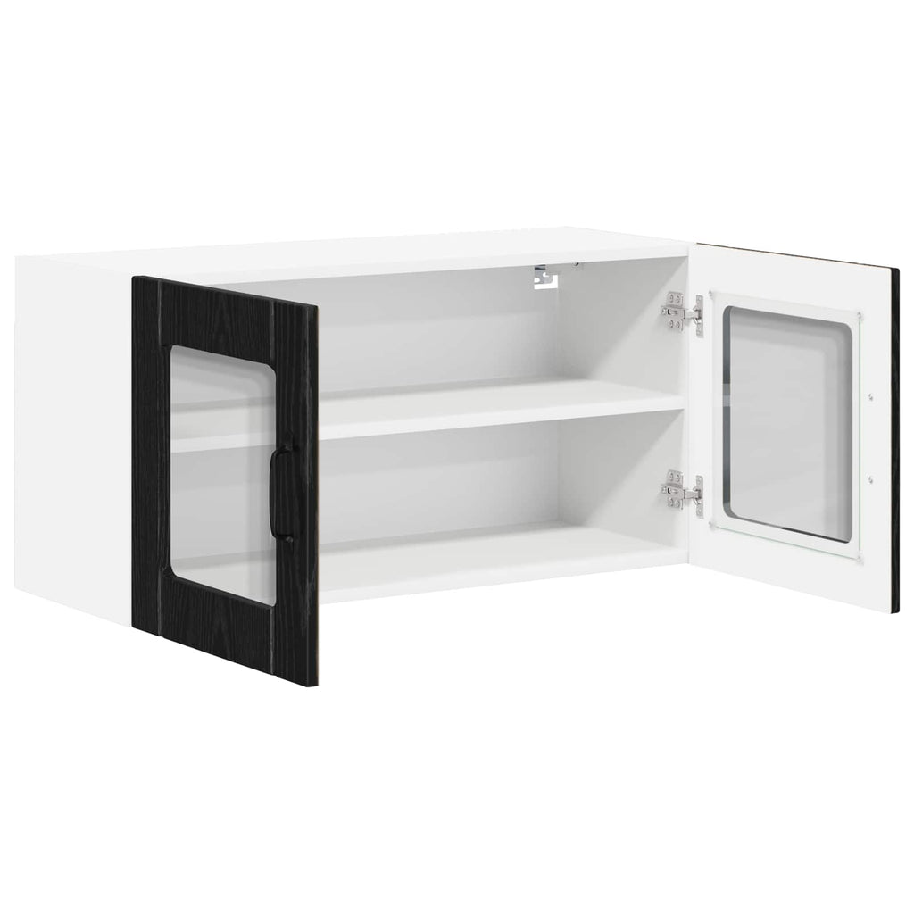 Wandglas-Schrank LUCCA Schwarze Eiche 80 x 31 x 40 cm