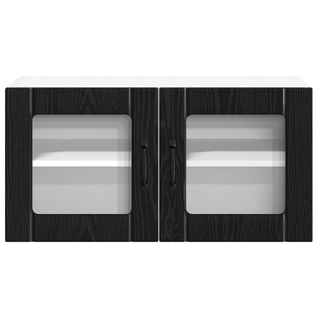 Wandglas-Schrank LUCCA Schwarze Eiche 80 x 31 x 40 cm