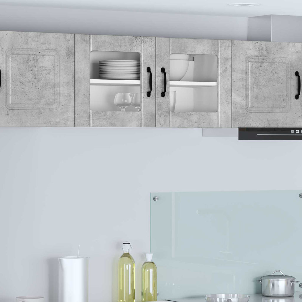 Wandglas-Schrank LUCCA Betongrau 80 x 31 x 40 cm Holzwerkstoff