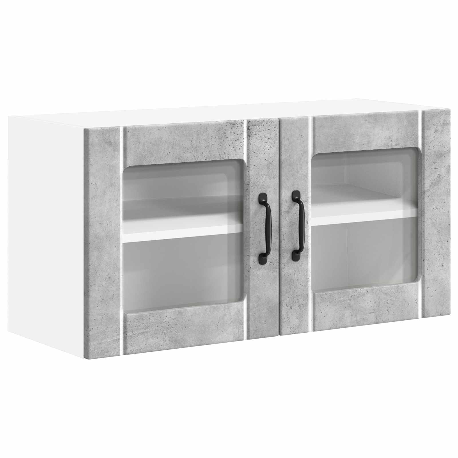Wandglas-Schrank LUCCA Betongrau 80 x 31 x 40 cm Holzwerkstoff