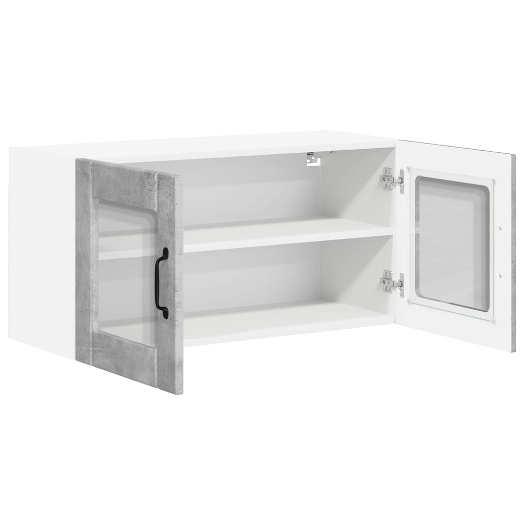 Wandglas-Schrank LUCCA Betongrau 80 x 31 x 40 cm Holzwerkstoff