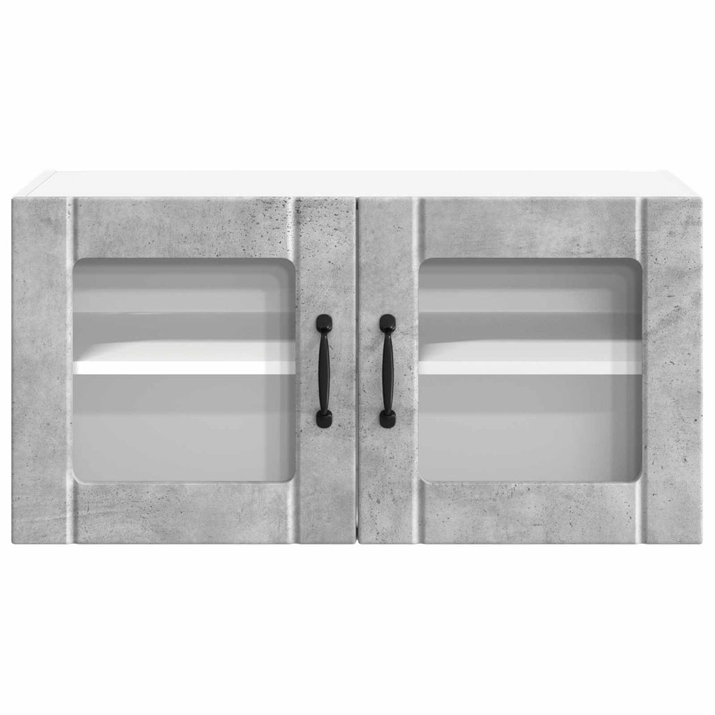 Wandglas-Schrank LUCCA Betongrau 80 x 31 x 40 cm Holzwerkstoff