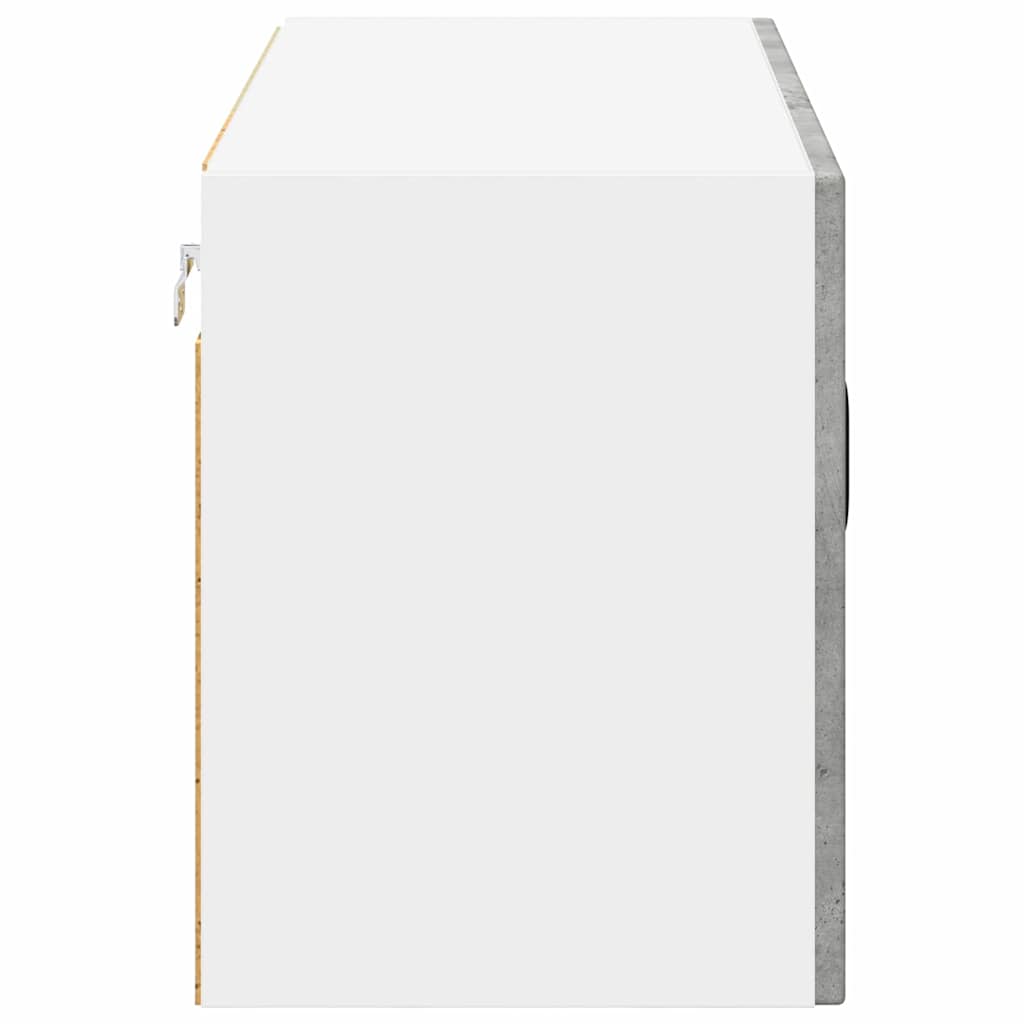 Wandglas-Schrank LUCCA Betongrau 80 x 31 x 40 cm Holzwerkstoff