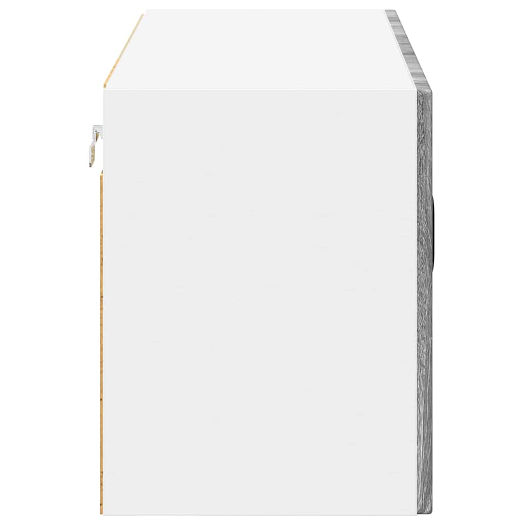 Wandglas-Schrank LUCCA Graues Sonoma 80 x 31 x 40 cm