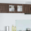 Wandglas-Schrank LUCCA Brauneiche 80 x 31 x 40 cm Holzwerkstoff