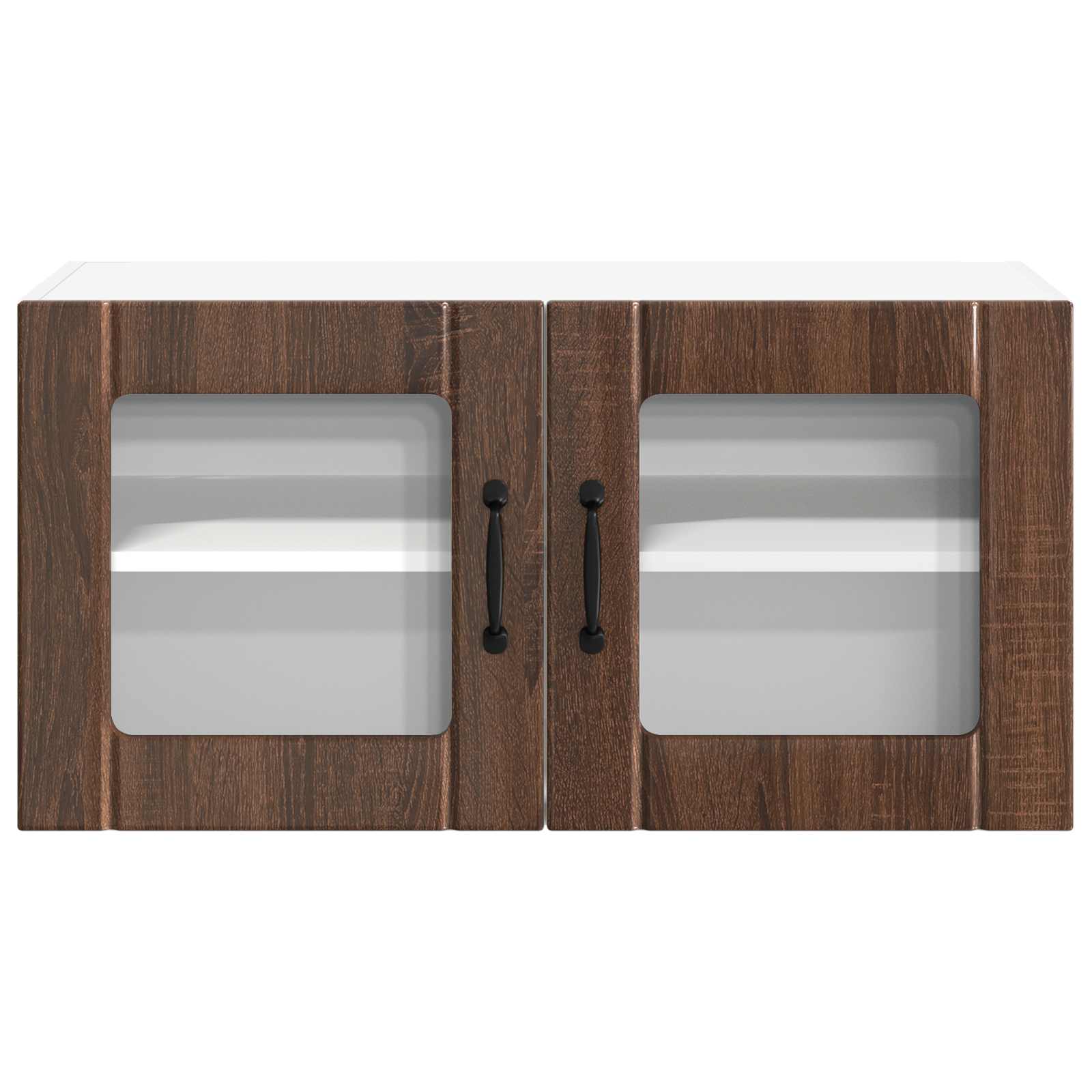 Wandglas-Schrank LUCCA Brauneiche 80 x 31 x 40 cm Holzwerkstoff