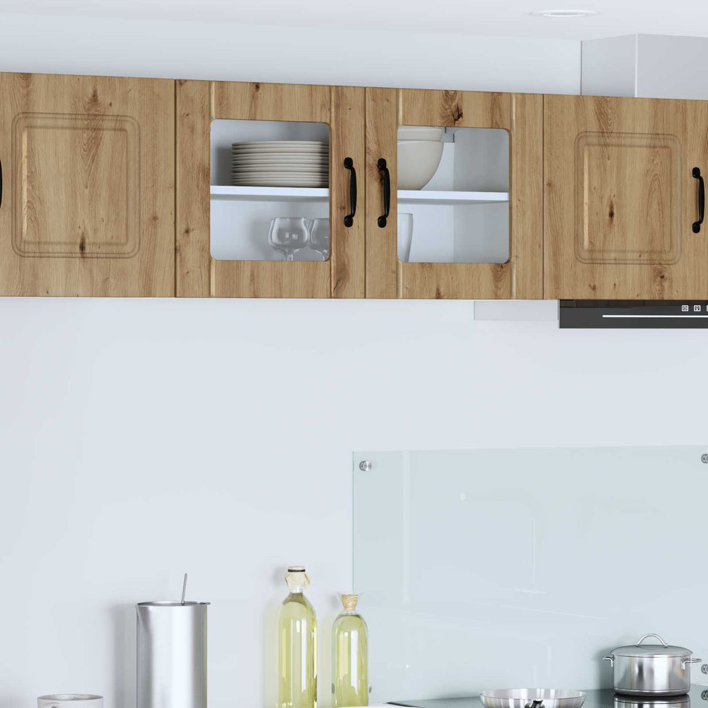 Wandglas-Schrank LUCCA Artisan-Eiche 80 x 31 x 40 cm