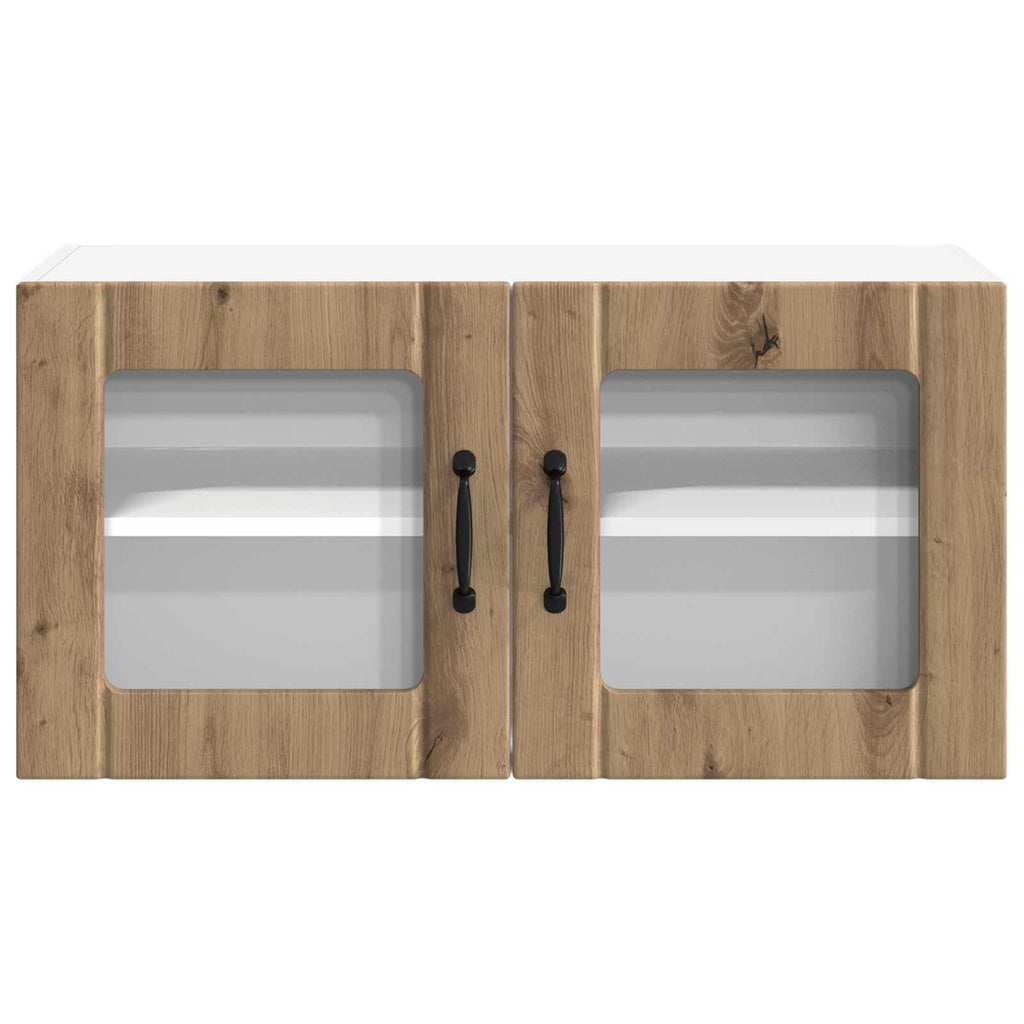 Wandglas-Schrank LUCCA Artisan-Eiche 80 x 31 x 40 cm
