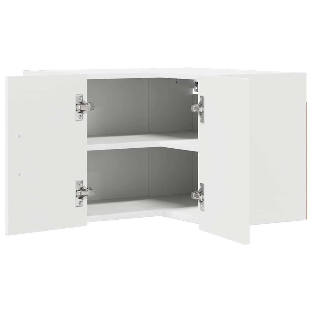Wand-Eckschrank LUCCA Weiß 57 x 57 x 40 cm Holzwerkstoff