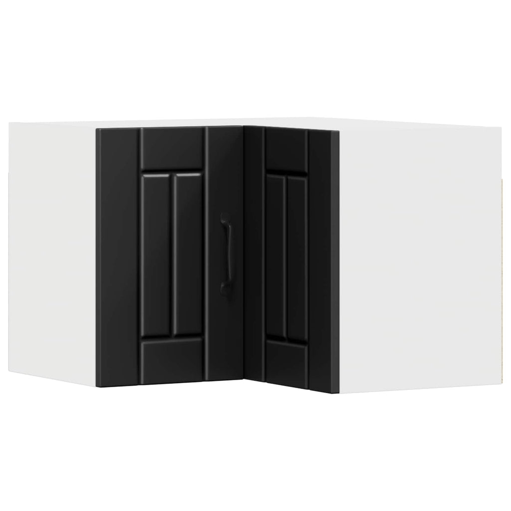 Wand-Eckschrank LUCCA Schwarz 57 x 57 x 40 cm Holzwerkstoff