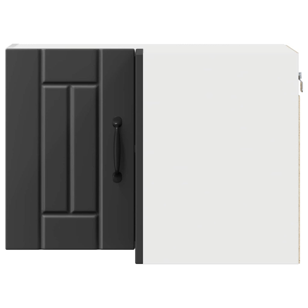 Wand-Eckschrank LUCCA Schwarz 57 x 57 x 40 cm Holzwerkstoff