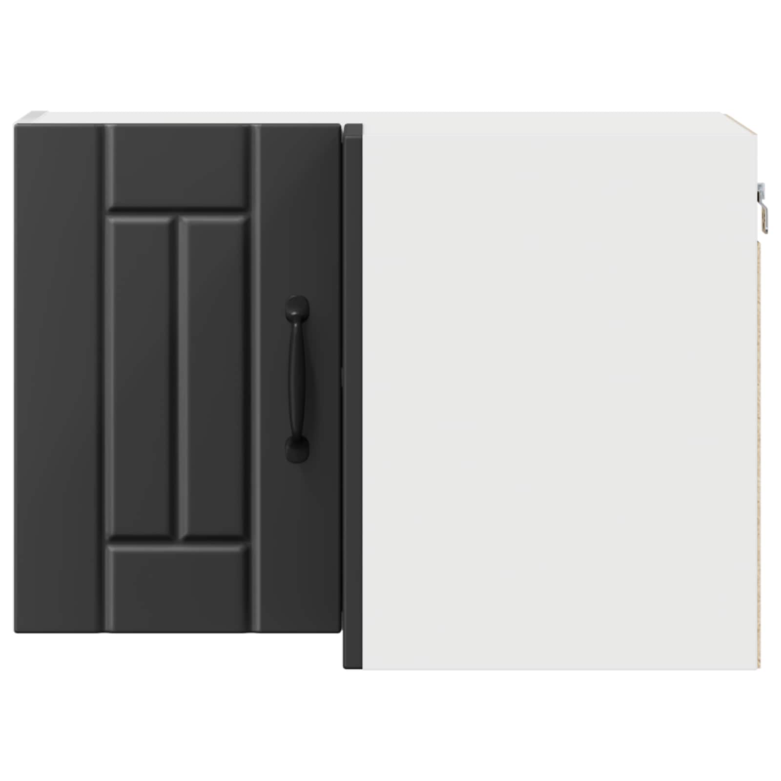 Wand-Eckschrank LUCCA Schwarz 57 x 57 x 40 cm Holzwerkstoff