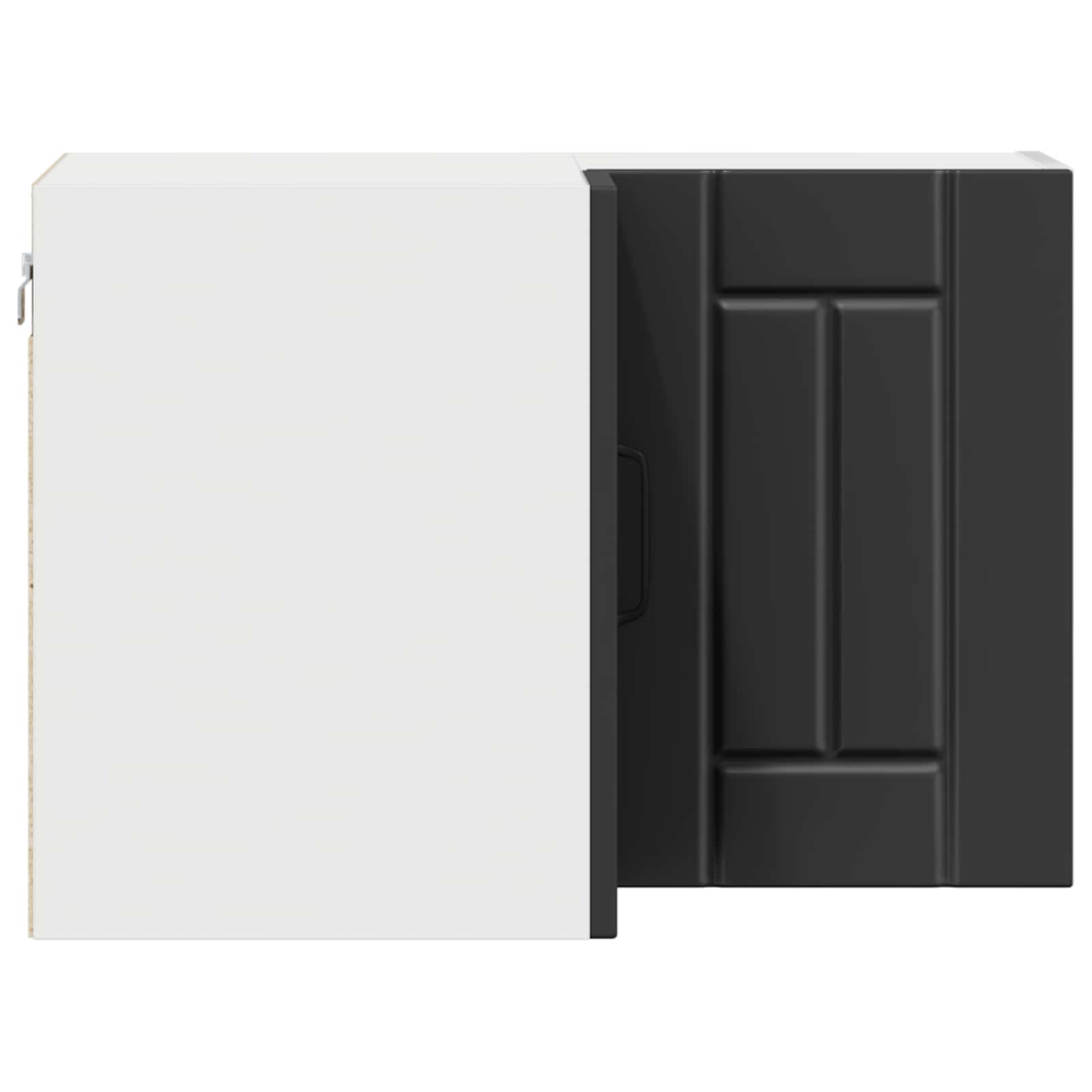 Wand-Eckschrank LUCCA Schwarz 57 x 57 x 40 cm Holzwerkstoff