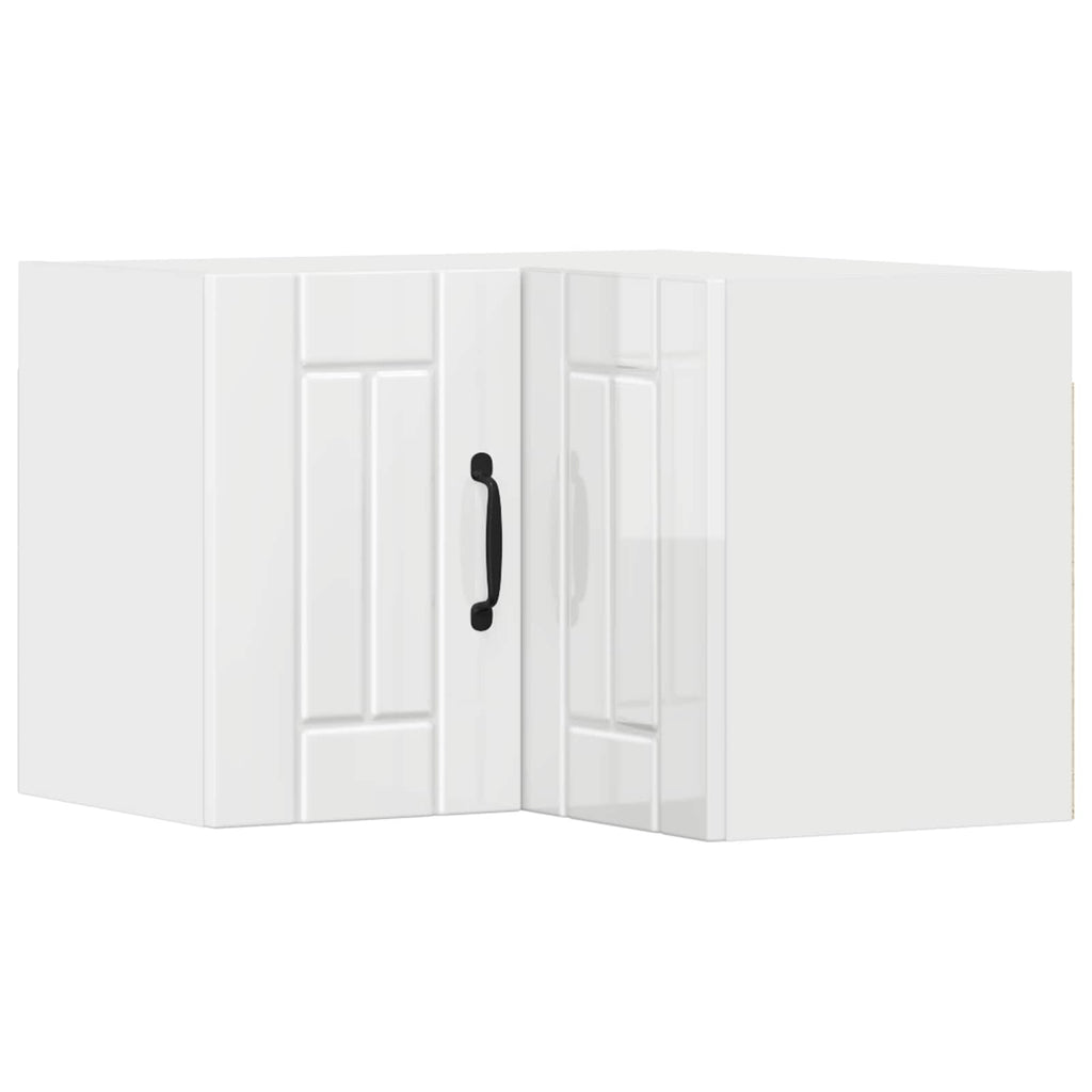 Wand-Eckschrank LUCCA Hochglanz Weiß 57 x 57 x 40 cm