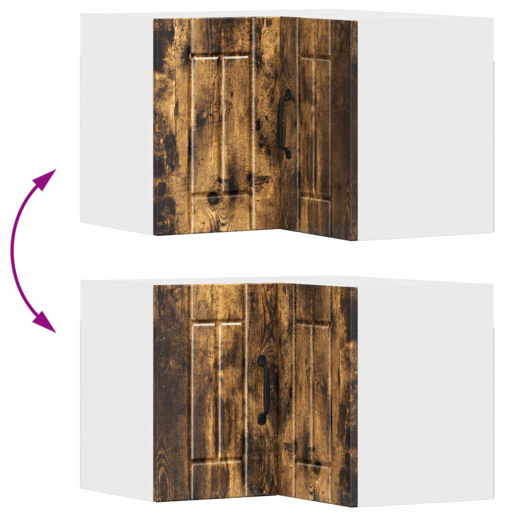 Wand-Eckschrank LUCCA Geräucherte Eiche 57 x 57 x 40 cm