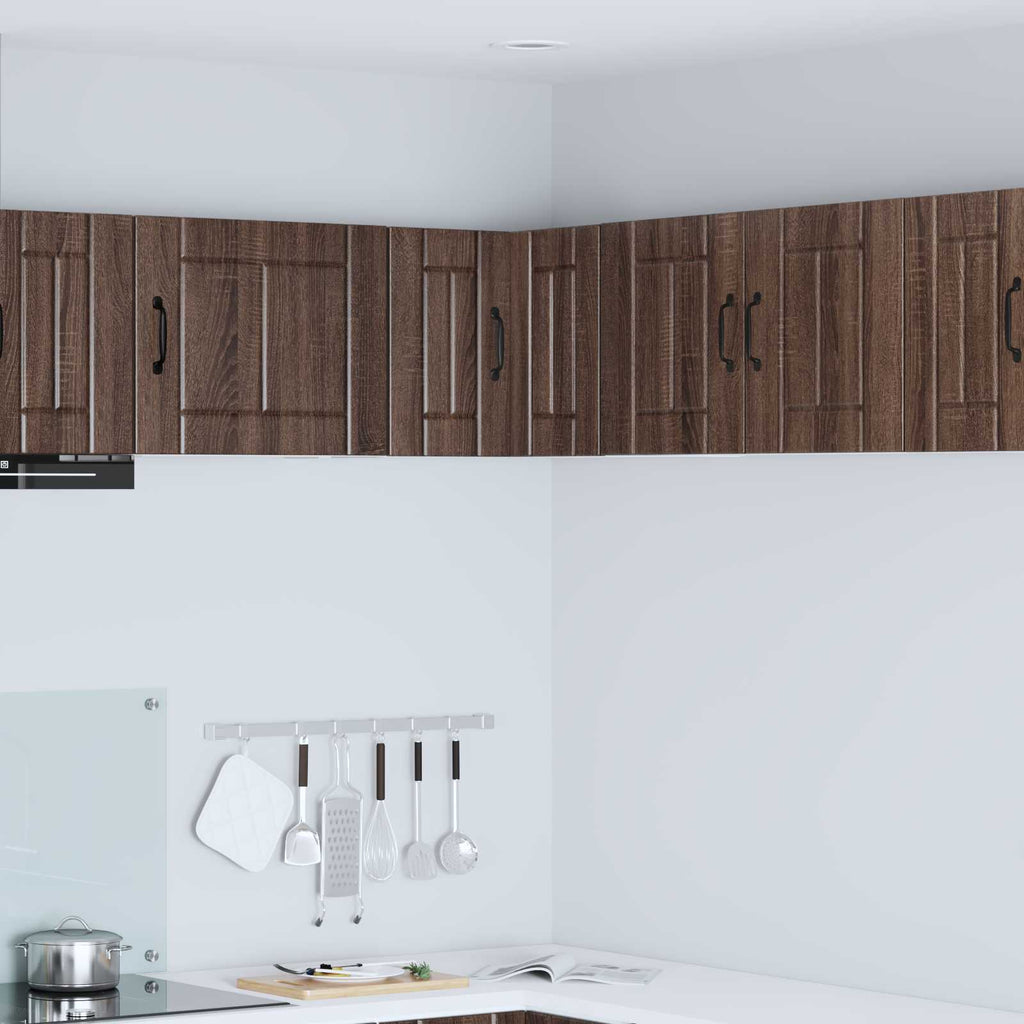 Wand-Eckschrank LUCCA Brauneiche 57 x 57 x 40 cm Holzwerkstoff
