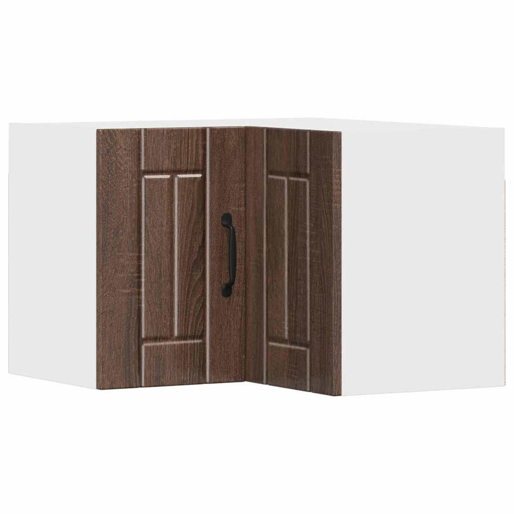 Wand-Eckschrank LUCCA Brauneiche 57 x 57 x 40 cm Holzwerkstoff