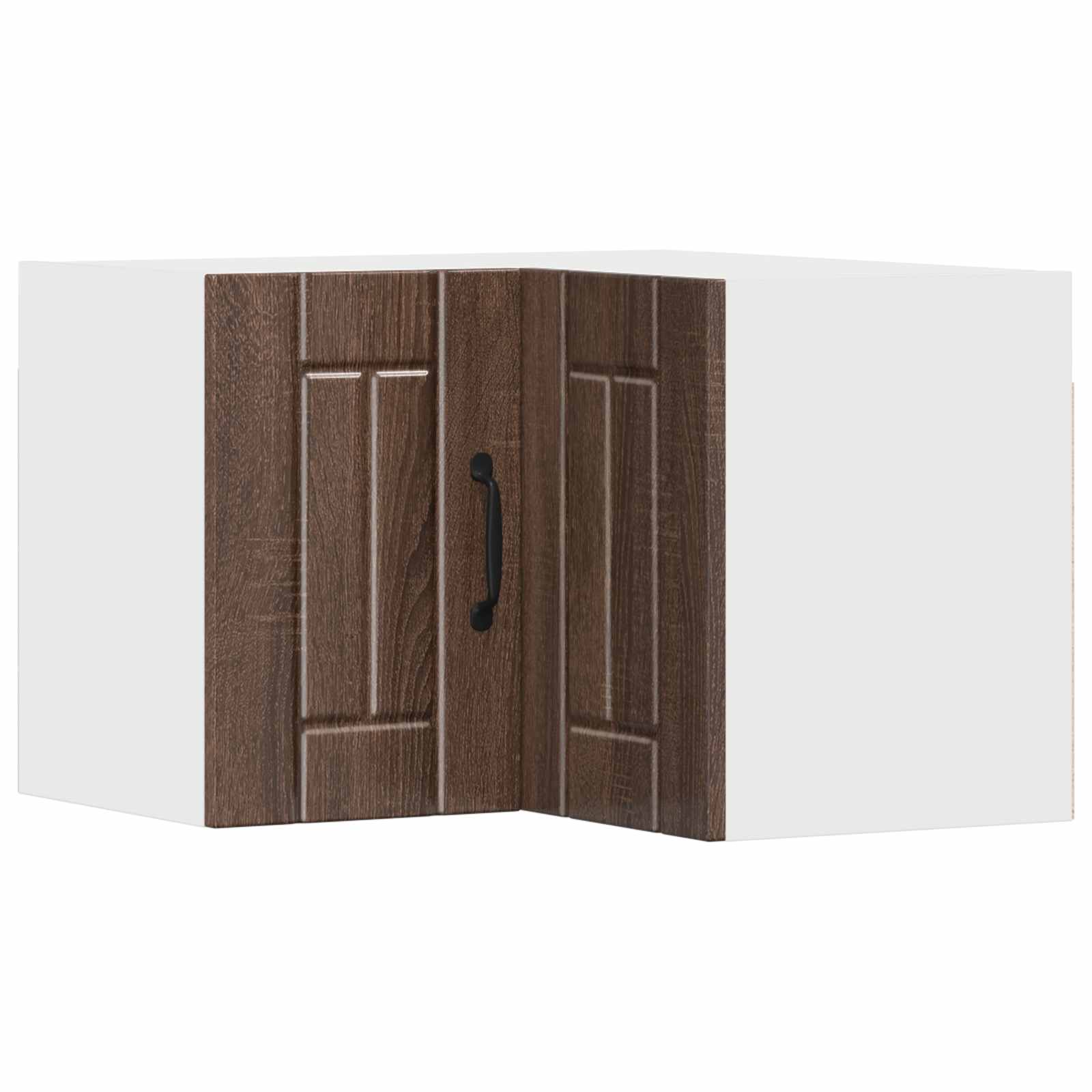 Wand-Eckschrank LUCCA Brauneiche 57 x 57 x 40 cm Holzwerkstoff