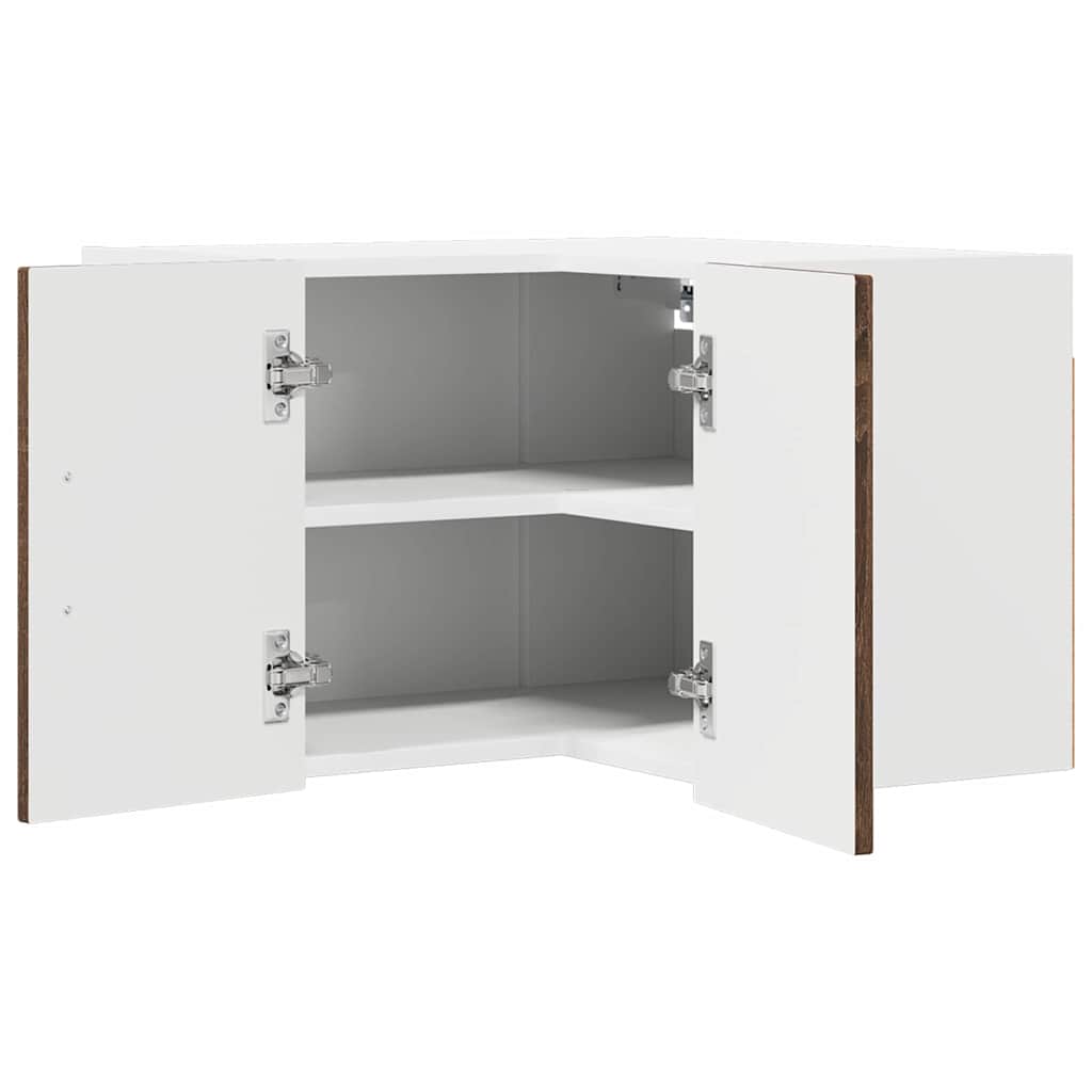 Wand-Eckschrank LUCCA Brauneiche 57 x 57 x 40 cm Holzwerkstoff