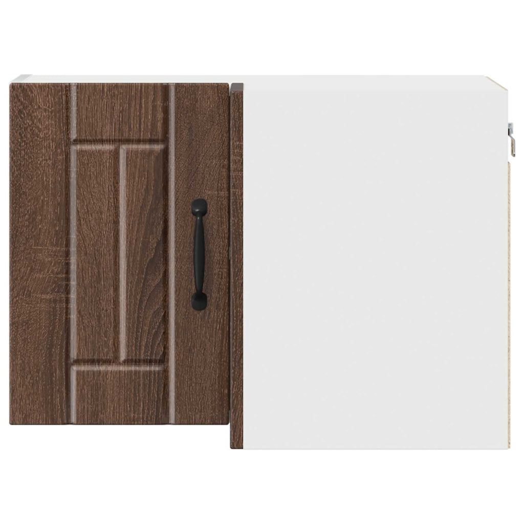 Wand-Eckschrank LUCCA Brauneiche 57 x 57 x 40 cm Holzwerkstoff