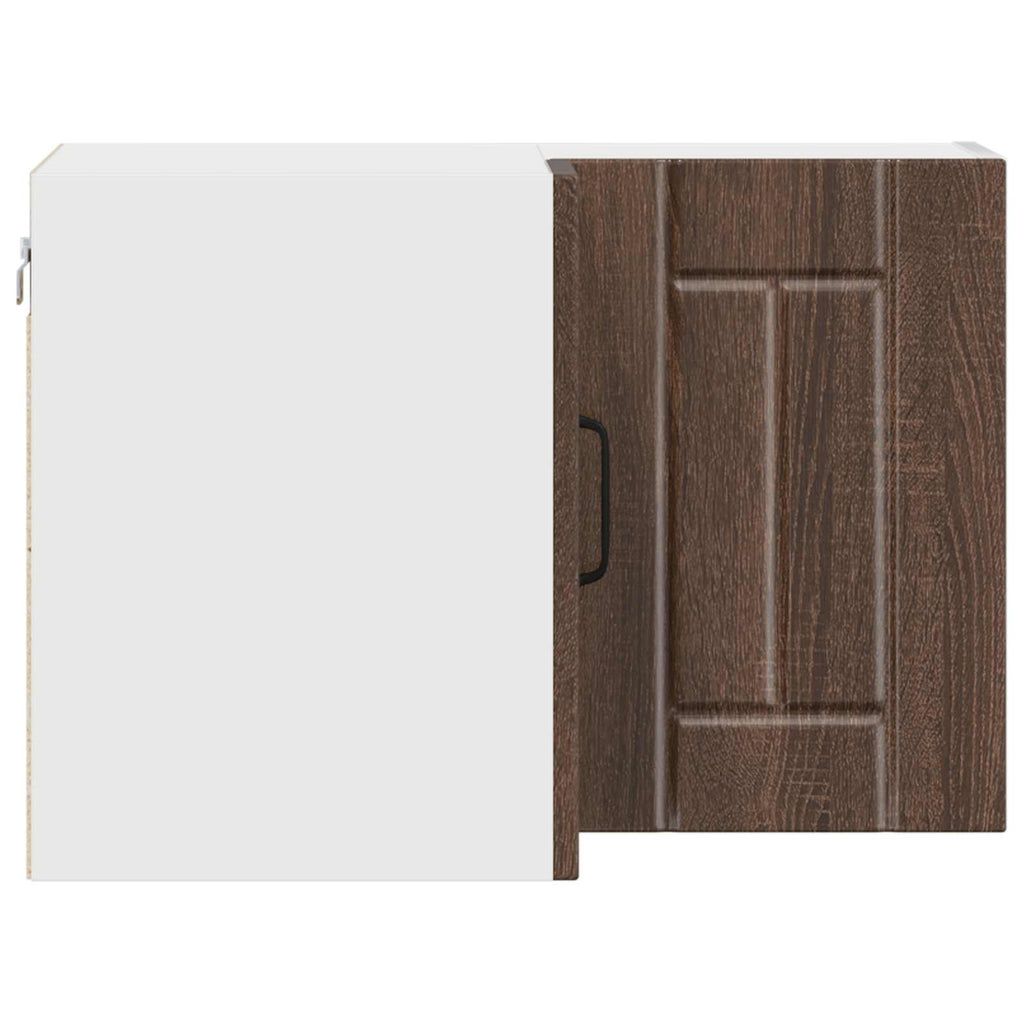 Wand-Eckschrank LUCCA Brauneiche 57 x 57 x 40 cm Holzwerkstoff