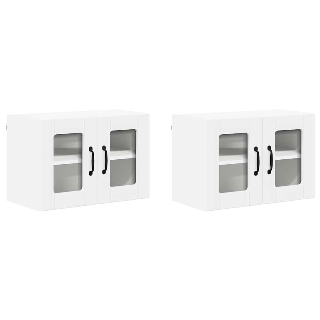Wandglas-Schrank LUCCA 2 pcs Weiß 60 x 31 x 40 cm Holzwerkstoff