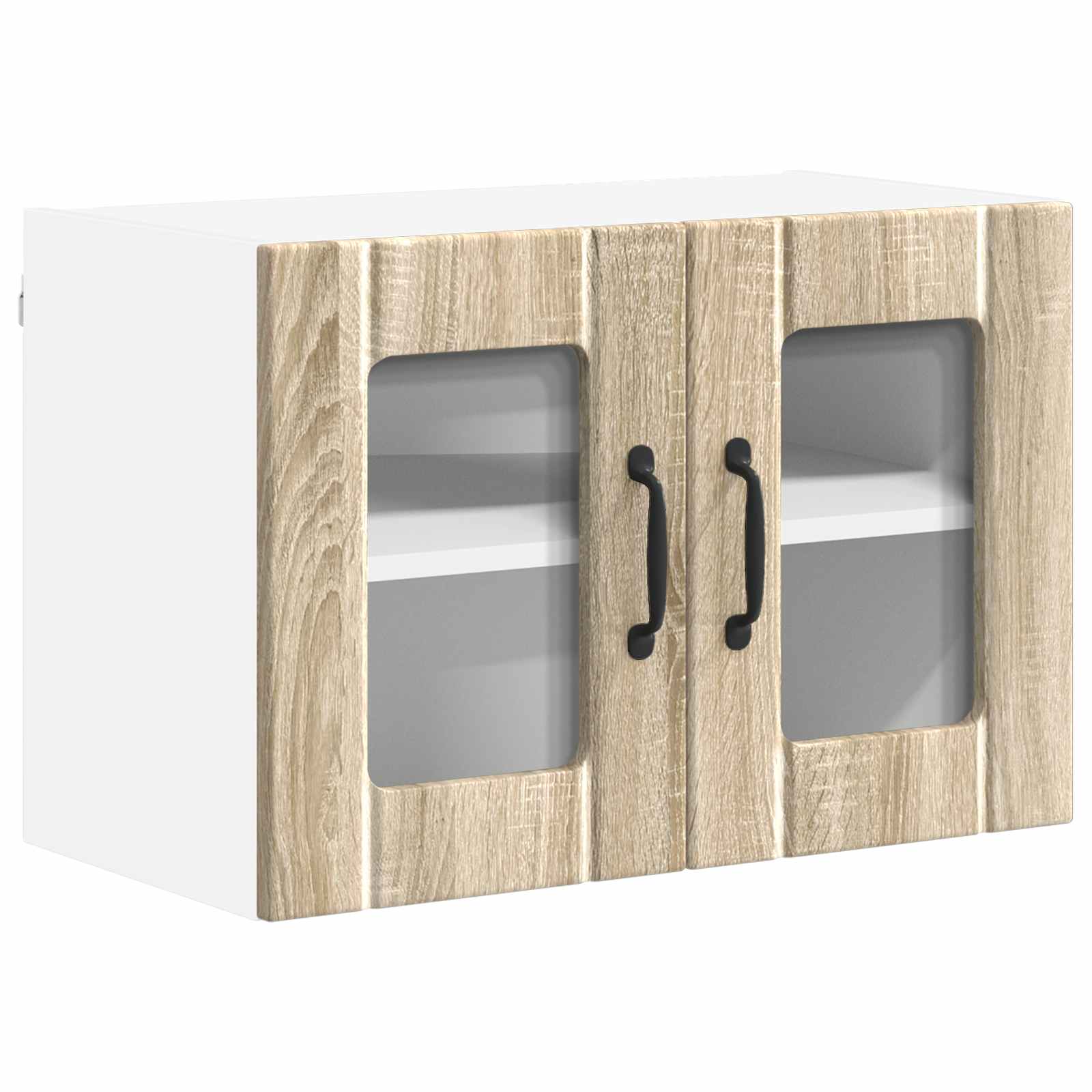 Wandglas-Schrank LUCCA 2 pcs Sonoma-Eiche 60 x 31 x 40 cm