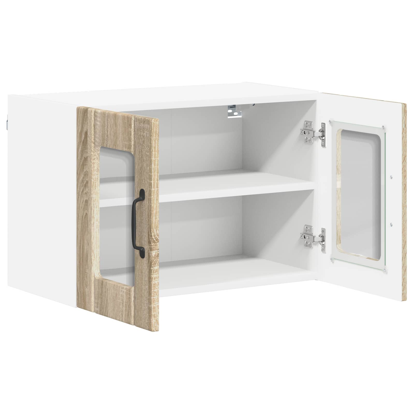 Wandglas-Schrank LUCCA 2 pcs Sonoma-Eiche 60 x 31 x 40 cm