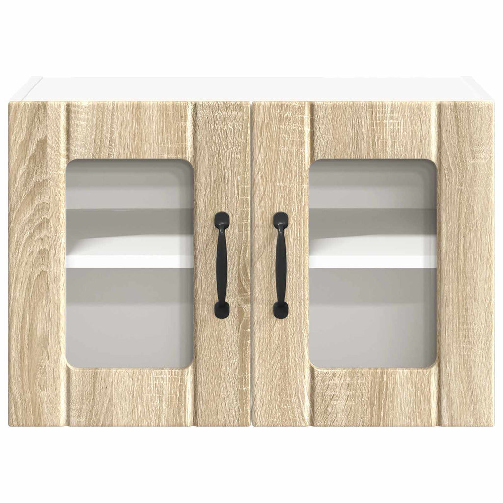 Wandglas-Schrank LUCCA 2 pcs Sonoma-Eiche 60 x 31 x 40 cm