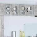 Wandglas-Schrank LUCCA 2 pcs Betongrau 60 x 31 x 40 cm