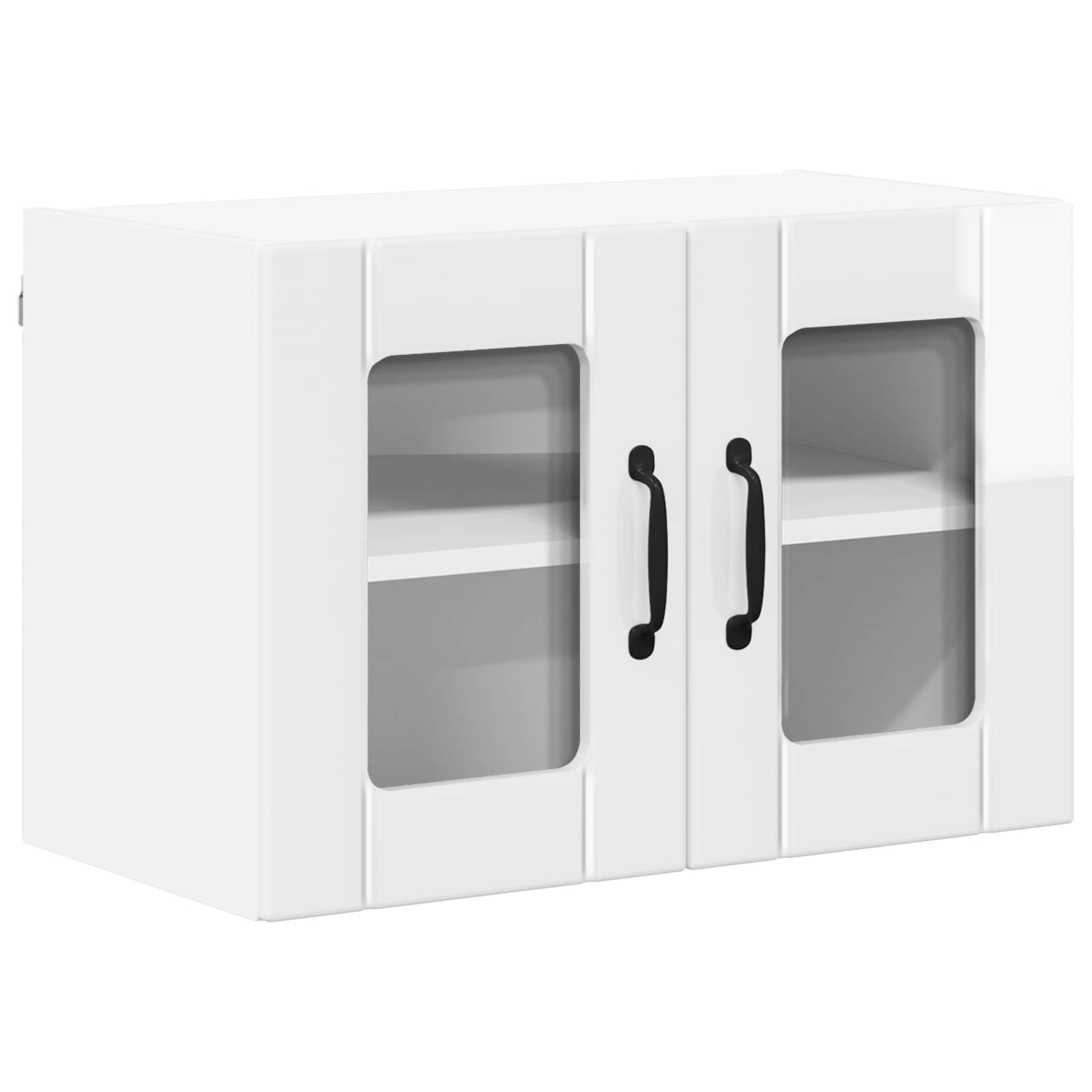 Wandglas-Schrank LUCCA 2 pcs Hochglanz Weiß 60 x 31 x 40 cm