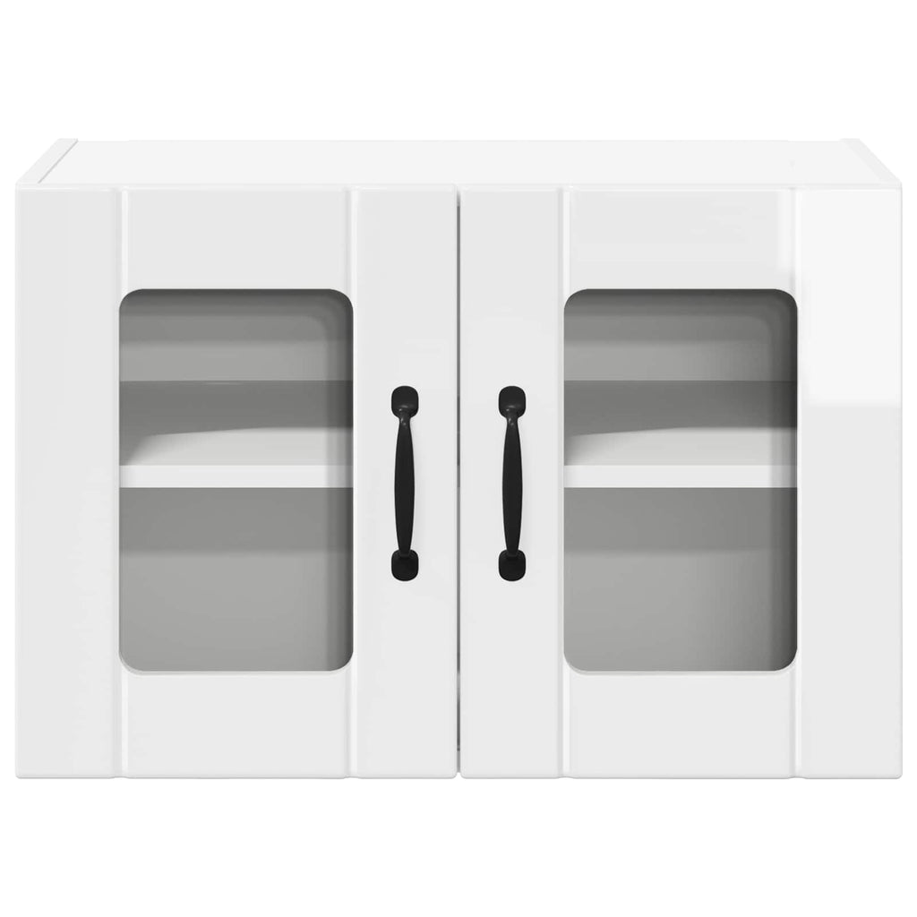 Wandglas-Schrank LUCCA 2 pcs Hochglanz Weiß 60 x 31 x 40 cm